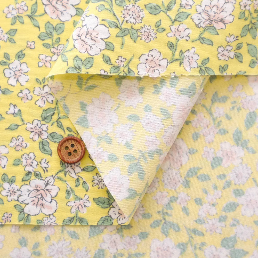Cotton Broad Printed Fabric - Flowers - nomura tailor