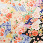 Cotton Sheeting printed Fabric - Kaleidoscope Romance 扇子 - nomura tailor