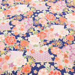 Cotton Sheeting printed Fabric - Kaleidoscope Romance 扇子 - nomura tailor