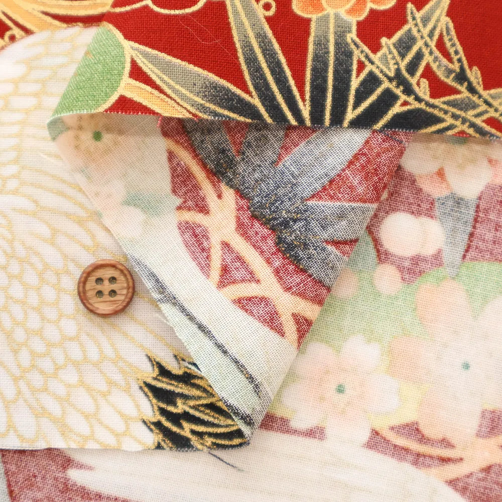 Cotton Sheeting printed Fabric - Kaleidoscope Romance - Crane - nomura tailor