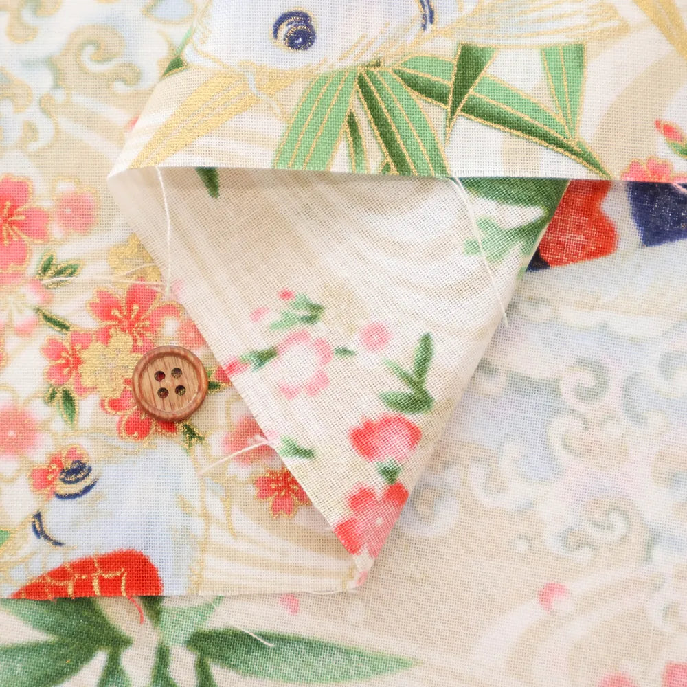 Cotton Sheeting printed Fabric - Kaleidoscope Romance - Carp - nomura tailor