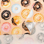 Cotton Oxford Printed Fabric - Donuts - nomura tailor