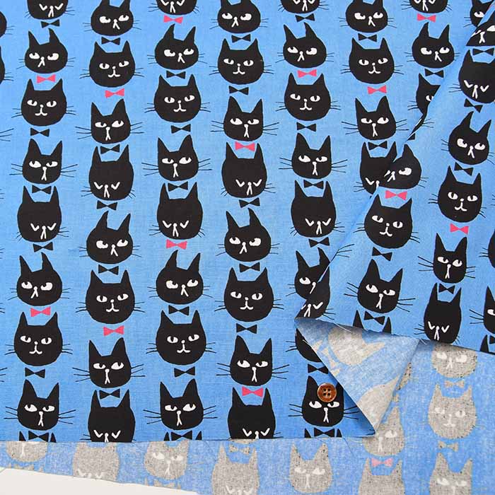 Cotton cinching print fabric Formal Cat - nomura tailor