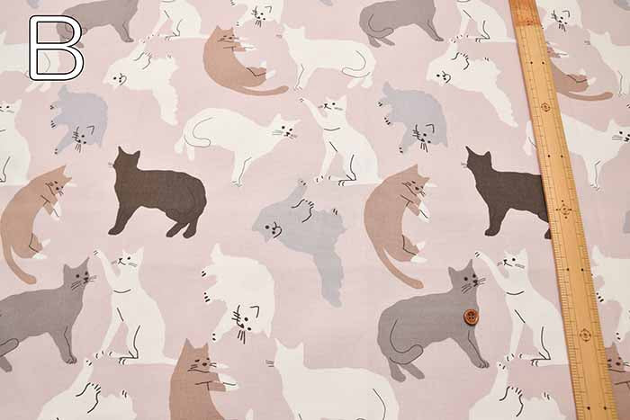 Cotton W Width Print Fabric Number 5 Collection Neko - nomura tailor