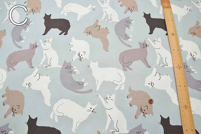 Cotton W Width Print Fabric Number 5 Collection Neko - nomura tailor