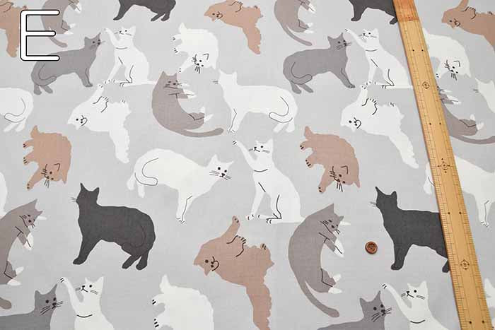 Cotton W Width Print Fabric Number 5 Collection Neko - nomura tailor