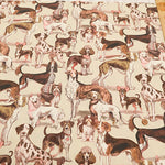 Cotton Muslin printed Fabric - nora. Dog - nomura tailor