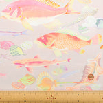 Cotton Sheeting Inkjet-printed Fabric - nora. School of fish - nomura tailor