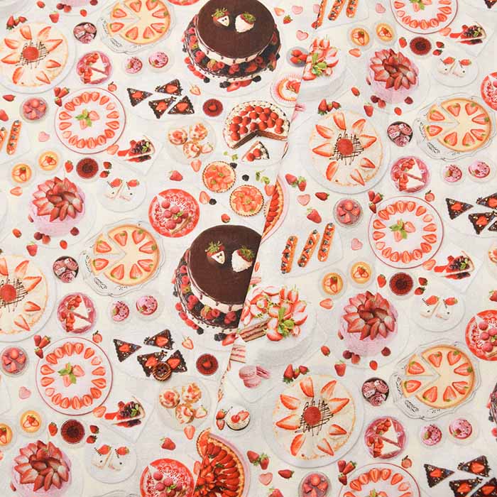 Cotton sheeting inkjet print fabric mingswim Sweets - nomura tailor