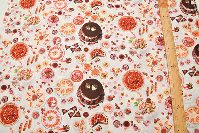 Cotton sheeting inkjet print fabric mingswim Sweets - nomura tailor