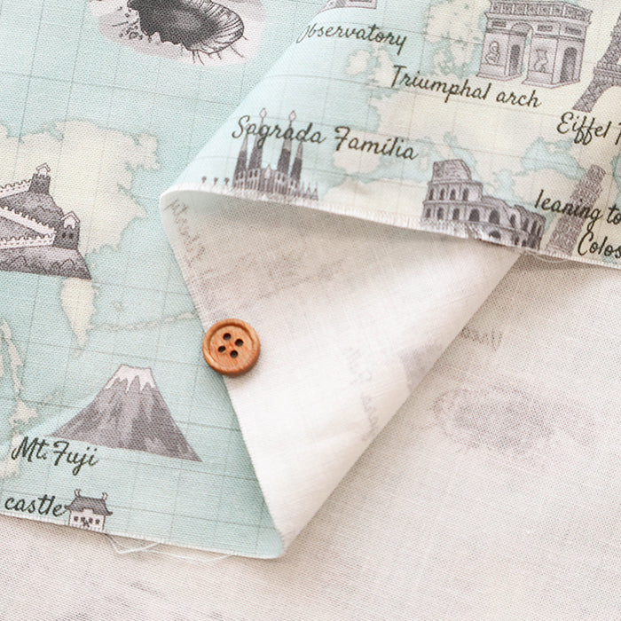 Cotton Muslin Inkjet-printed Fabric - RiCONIC World Tours - nomura tailor