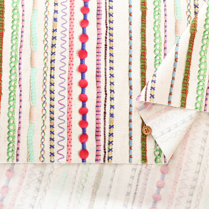 Cotton Muslin Digital Print Fabric RiCONIC - Straight - nomura tailor