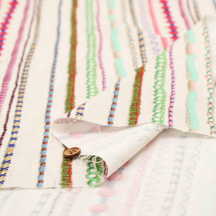 Cotton Muslin Digital Print Fabric RiCONIC - Straight - nomura tailor