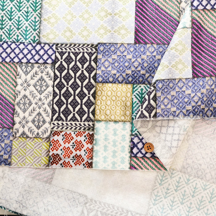Cotton Muslin Digital Print Fabric RiCONIC - Kogin Patchwork - nomura tailor