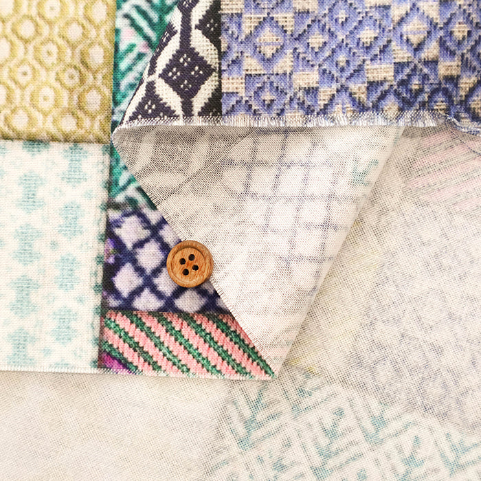Cotton Muslin Digital Print Fabric RiCONIC - Kogin Patchwork - nomura tailor