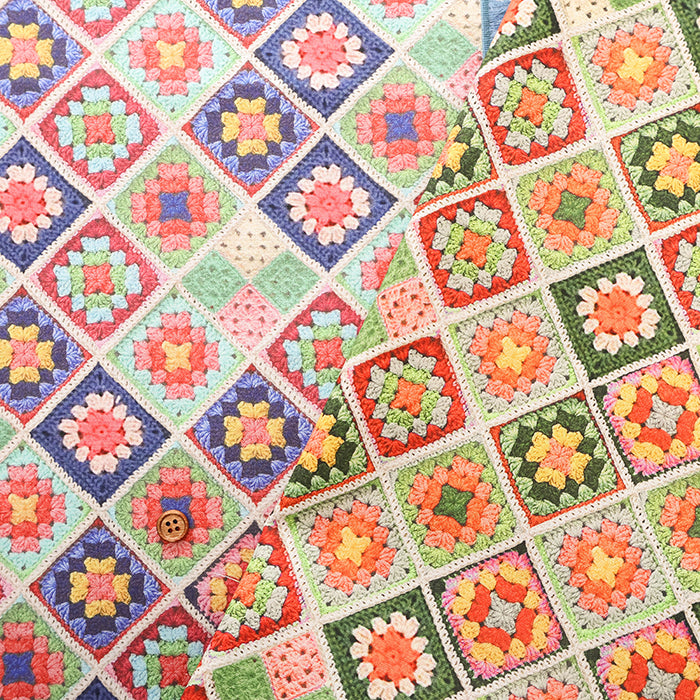 Cotton Sheeting Inkjet Printed Fabric - RiCONIC Granny Square - nomura tailor
