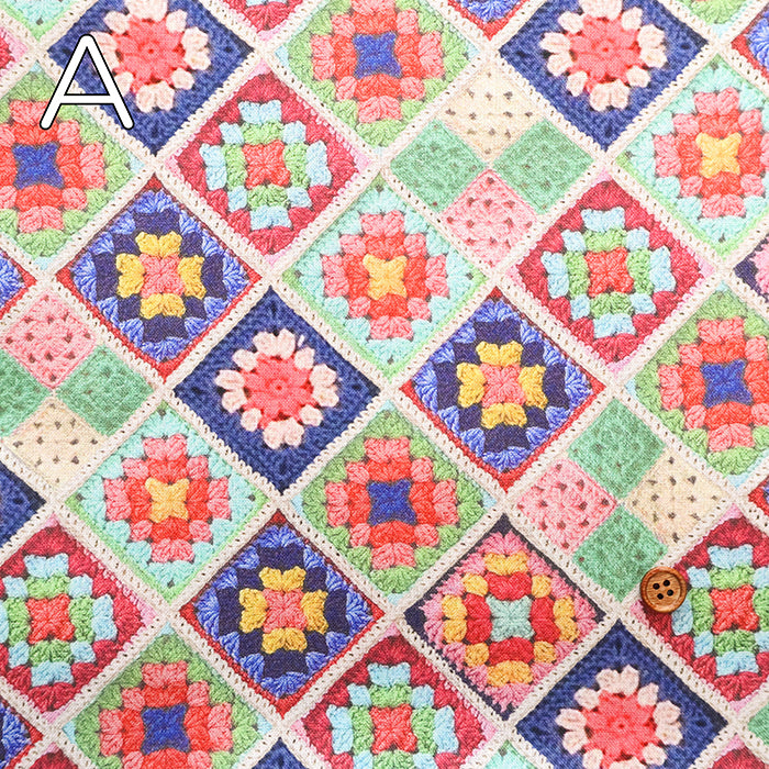 Cotton Sheeting Inkjet Printed Fabric - RiCONIC Granny Square - nomura tailor