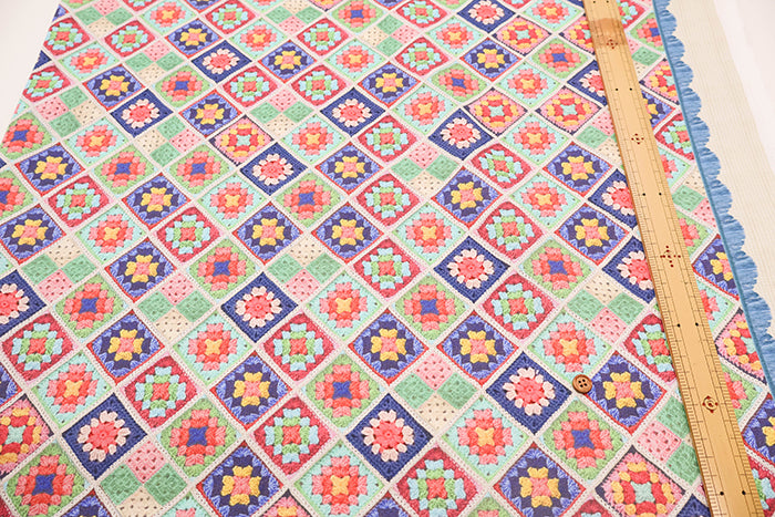 Cotton Sheeting Inkjet Printed Fabric - RiCONIC Granny Square - nomura tailor