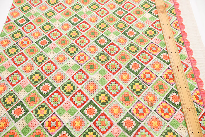 Cotton Sheeting Inkjet Printed Fabric - RiCONIC Granny Square - nomura tailor