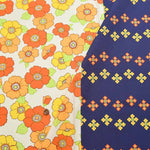 Cotton sheeting inkjet print fabric Piconic Retro Flower - nomura tailor