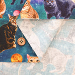 Cotton Sheeting Inkjet-printed Fabric - nora. Space Cat - nomura tailor