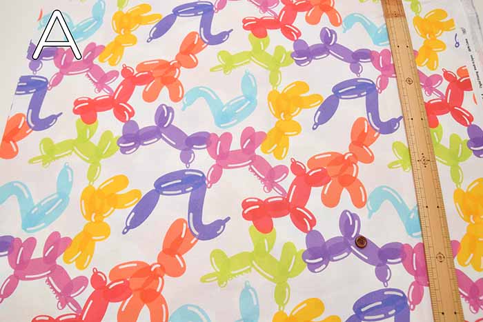 Cotton seating print fabric nora. Balloon art - nomura tailor