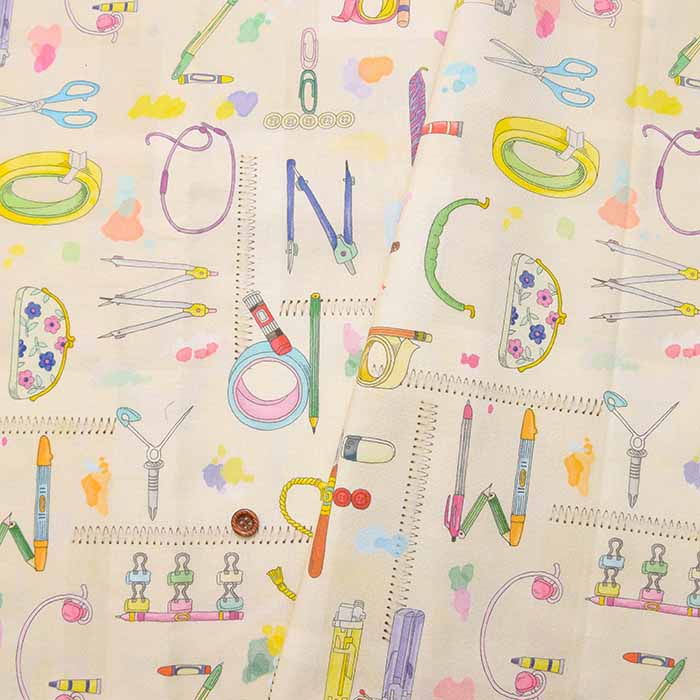 Cotton seating inkjet print fabric nora. Stationery - nomura tailor