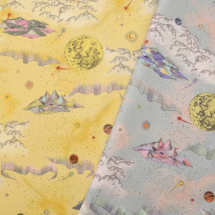 Cotton seating print fabric nora. Space - nomura tailor