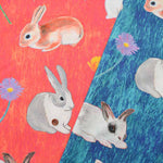 Cotton Ox Print Fabric nora. Rabbit - nomura tailor