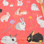 Cotton Ox Print Fabric nora. Rabbit - nomura tailor