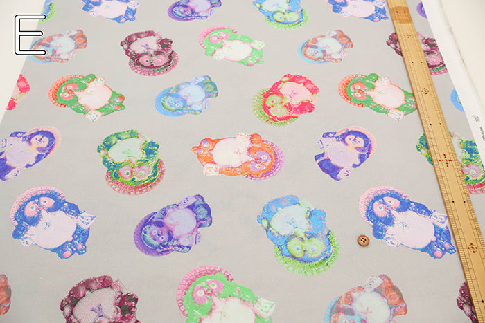 Cotton Sheeting Inkjet-printed Fabric - nora. Tanuki - nomura tailor