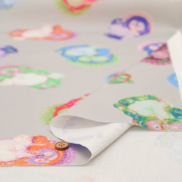 Cotton Sheeting Inkjet-printed Fabric - nora. Tanuki - nomura tailor