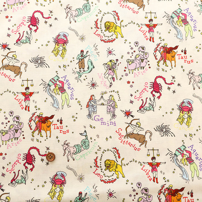 Cotton Muslin Printed Fabric - nora. Constellations - nomura tailor