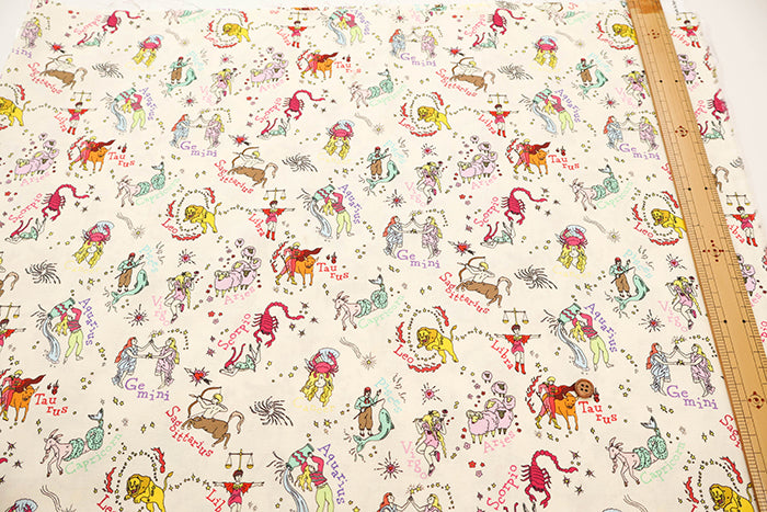 Cotton Muslin Printed Fabric - nora. Constellations - nomura tailor