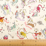 Cotton Muslin Printed Fabric - nora. Constellations - nomura tailor