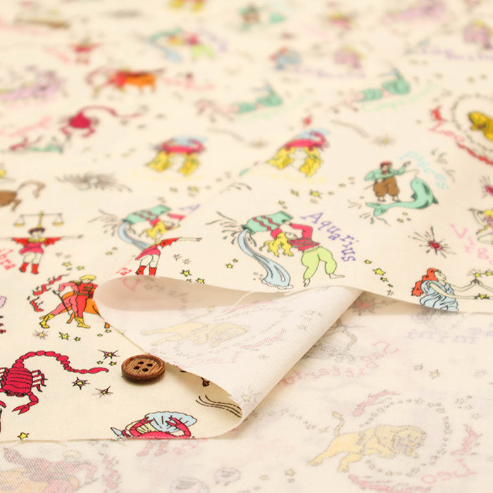 Cotton Muslin Printed Fabric - nora. Constellations - nomura tailor