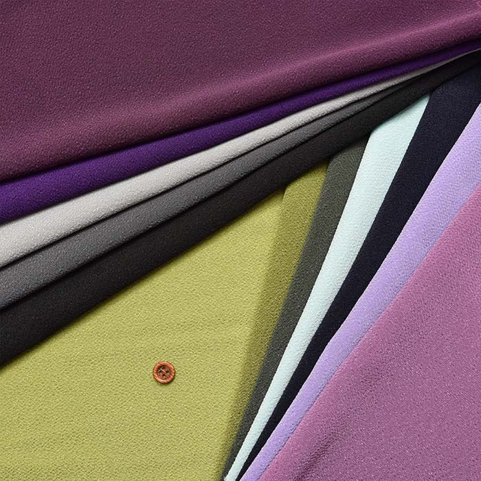 Polyester crepe fabric plain (cold color) - nomura tailor