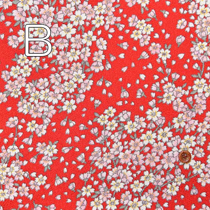 Polyester Chirimen Print Fabric Sakura - nomura tailor