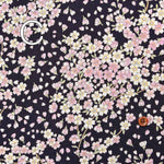 Polyester Chirimen Print Fabric Sakura - nomura tailor