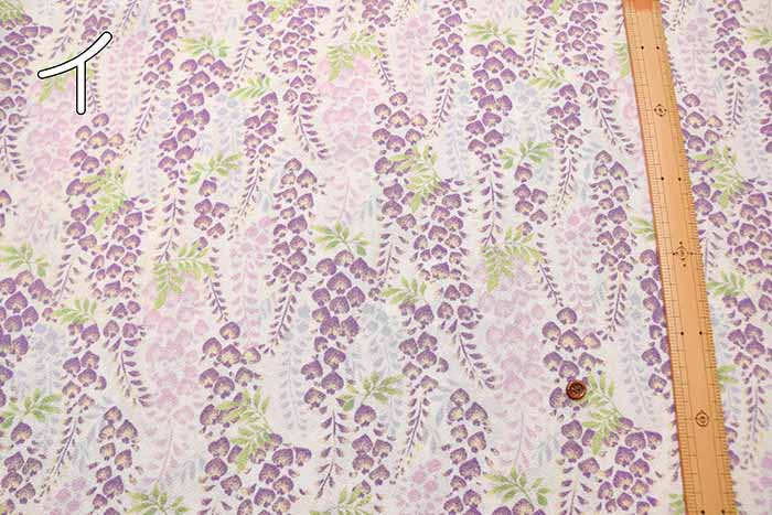 Polyester Futatsu Birmen Print Fabric Fuji no Hana - nomura tailor