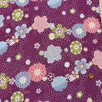 Polyester Chirimeprint fabric flower - nomura tailor