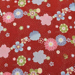 Polyester Chirimeprint fabric flower - nomura tailor