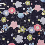 Polyester Chirimeprint fabric flower - nomura tailor