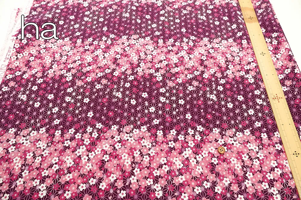 Polyester Crepe (Chirimen) Printed Fabric - Falling Petals - nomura tailor