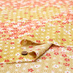 Polyester Crepe (Chirimen) Printed Fabric - Falling Petals - nomura tailor