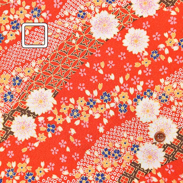 Polyester Chirimen Print Fabric Hikita - nomura tailor