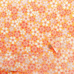 Polyester Crepe (Chirimen) Printed Fabric - Sunny Moss Phlox - nomura tailor