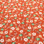 Polyester Crepe(Chirimen) Printed Fabric  - Plum - nomura tailor