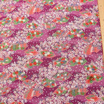 Polyester Fi -Koshi Kirimen Print Fabric Sakura Fan - nomura tailor