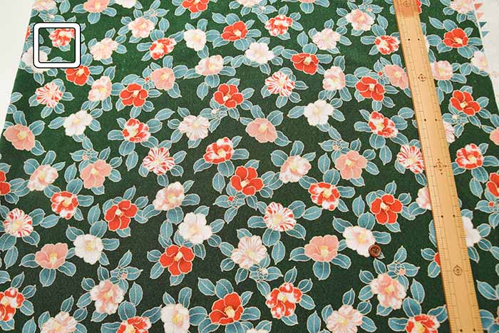 Polyester Fi -Ekoshi Kimen Print Fabric Tsubaki - nomura tailor